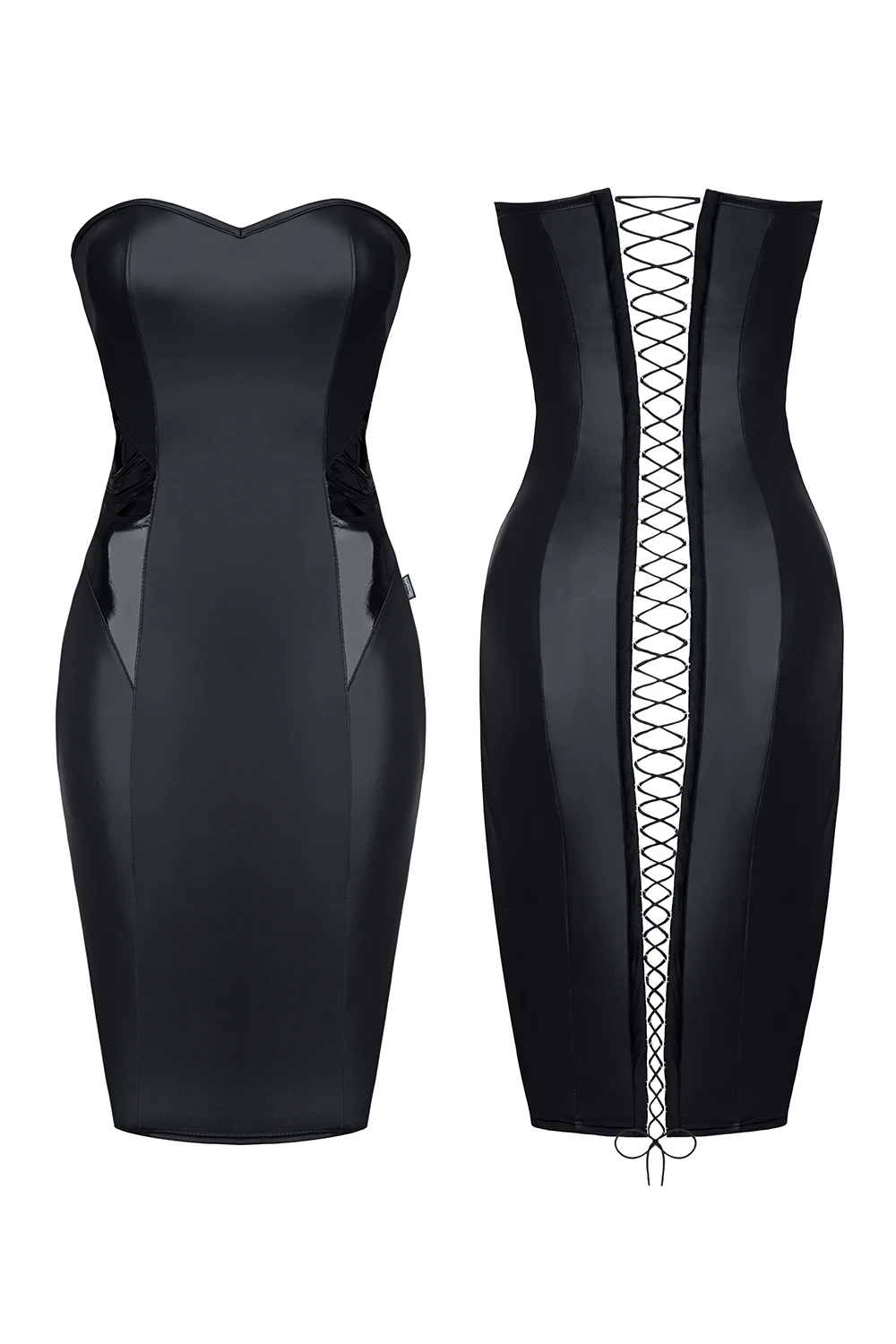 Wet-Look Bandeau Kleid Wet-Look Bandeau Kleid