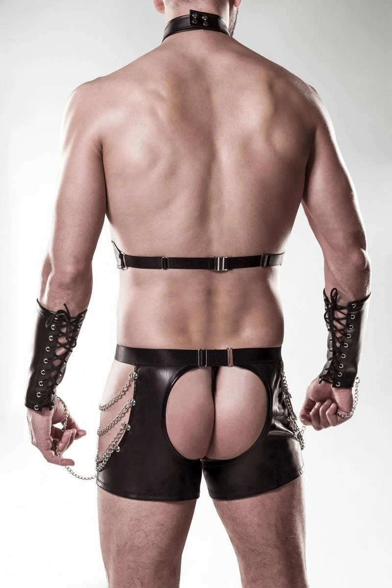 5-teilges Herren Bondage Set mit abnehmbaren Ketten von Grey Velvet