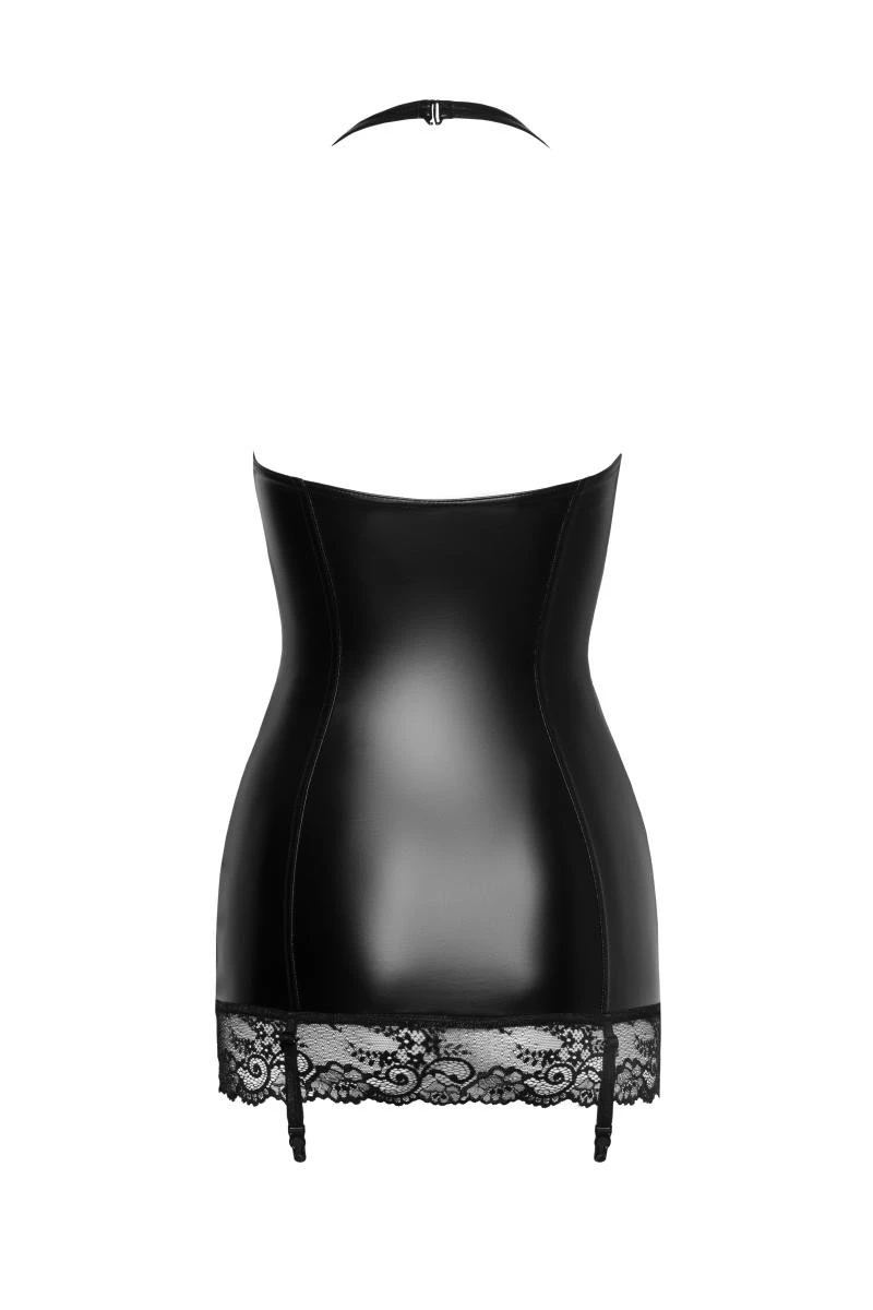 F280 Powerwetlook-Mini-Strapskleid von Noir Handmade