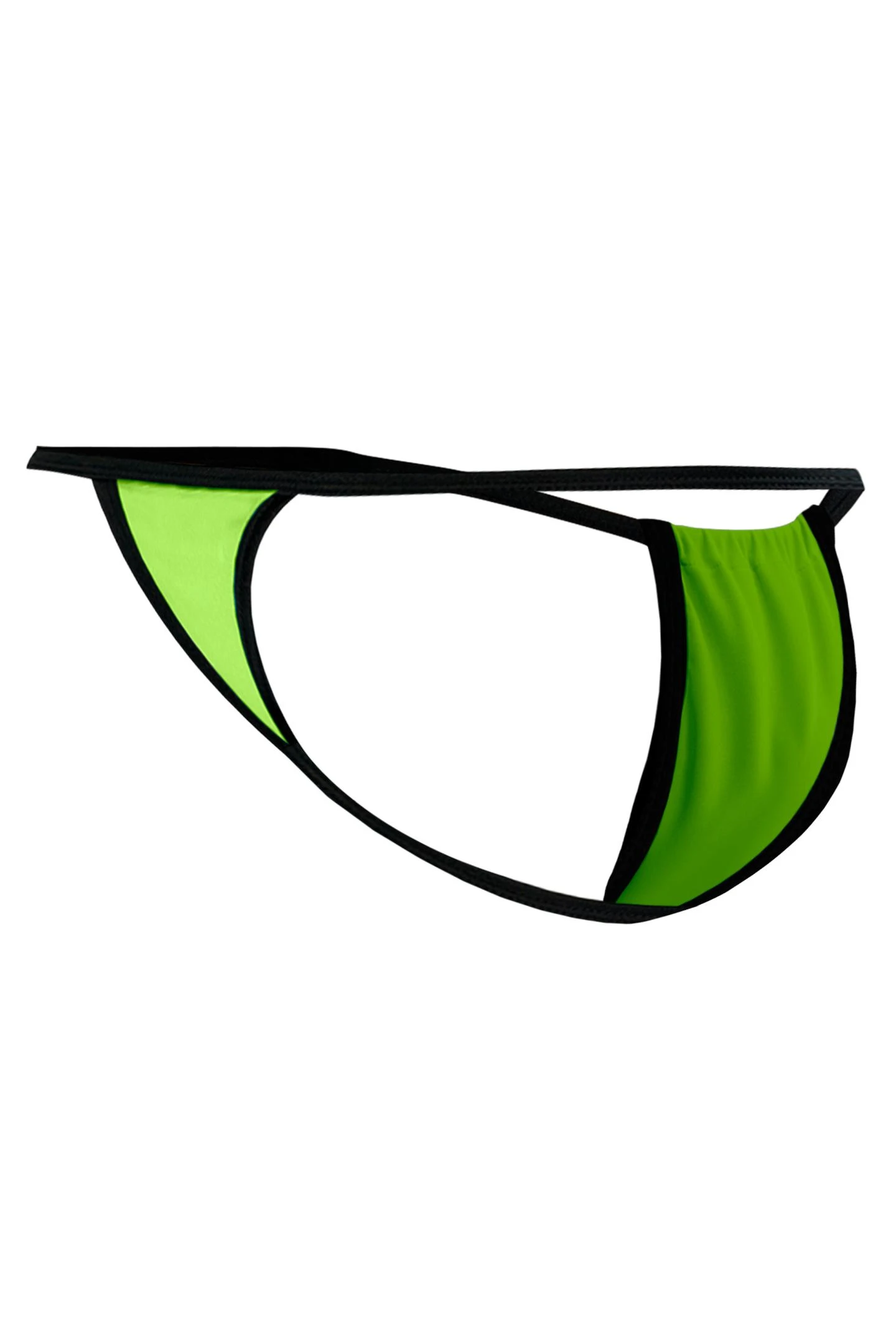 Neongelber Knapper String aus weichem, transparentem Netzstoff mit zusammenschiebbarem Suspensorium und markantem Frontlogo CUT4MEN Netz Pouch C4MSPX04 GLOW