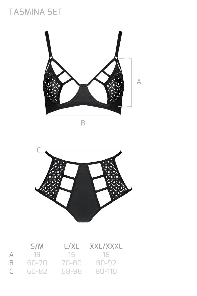 2tlg. Dessous Set aus dehnbarem Kunstleder mit Cutouts 2tlg. Dessous Set aus dehnbarem Kunstleder mit Cutouts
