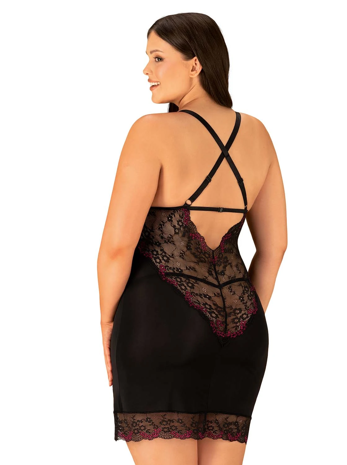 Romantischer Chemise mit Spitze und Schmuckanhänger von Obsessive Romantischer Chemise mit Spitze und Schmuckanhänger von Obsessive