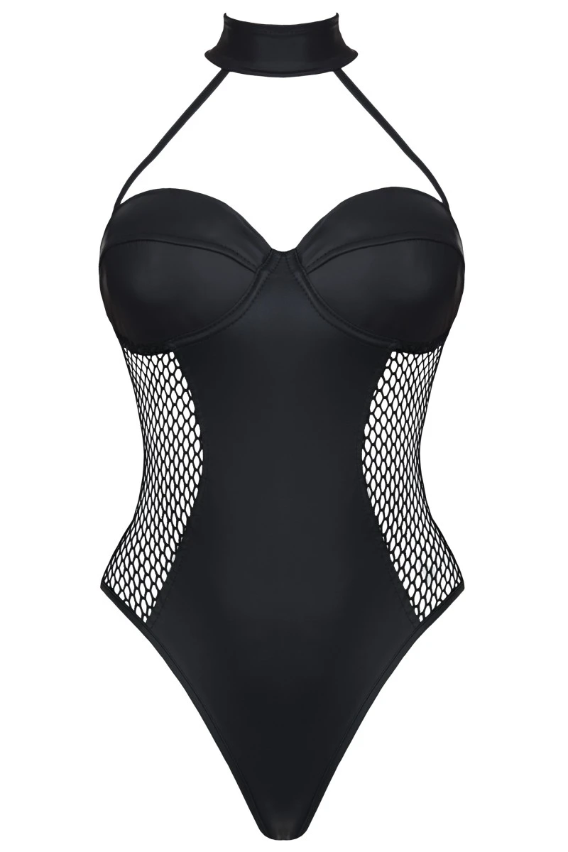 Wetlook Body mit Netz Cut-Outs Dark Desire Collection