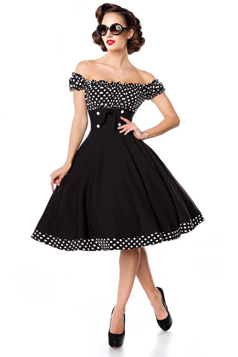 Schulterfreies Swing-Kleid von Belsira Schulterfreies Swing-Kleid von Belsira