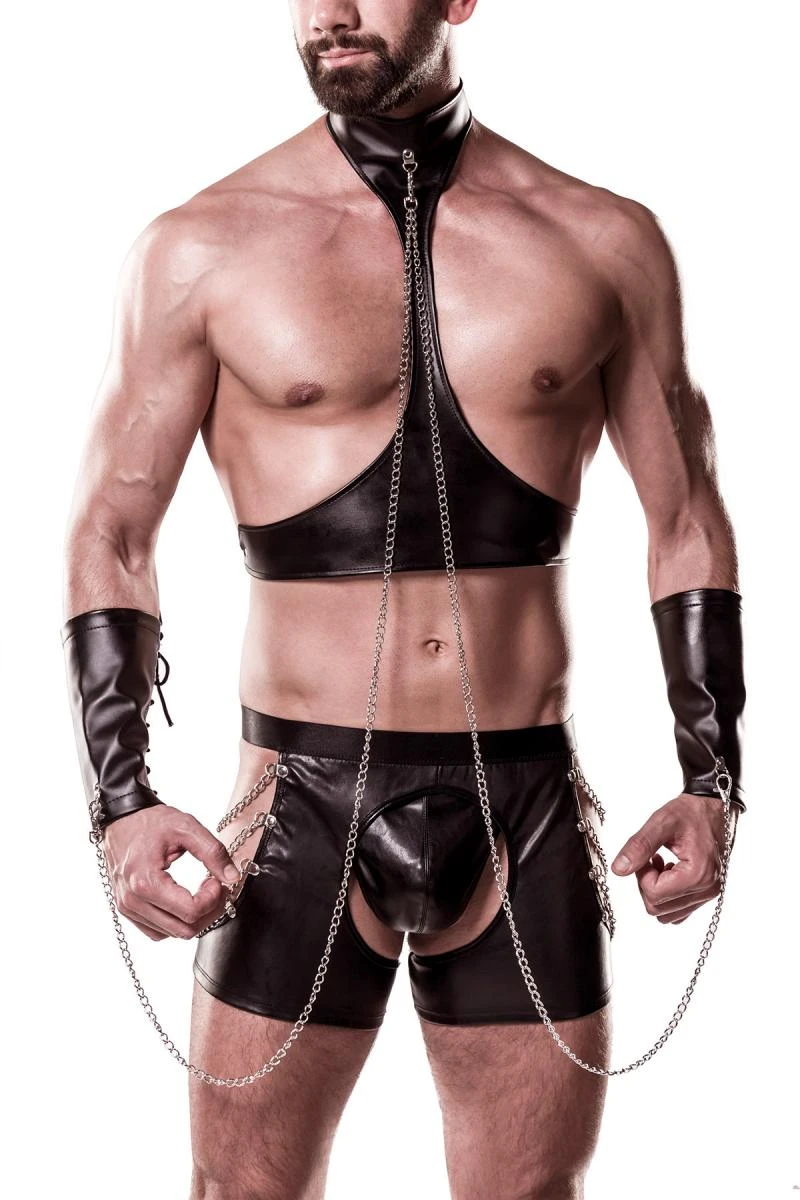 Herren Erotikset mit Ketten und Nieten von Grey Velvet Men