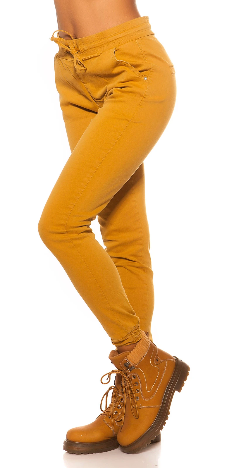 Casual High Waist Hose mit Tunnelzug-Bändel Casual High Waist Hose mit Tunnelzug-Bändel