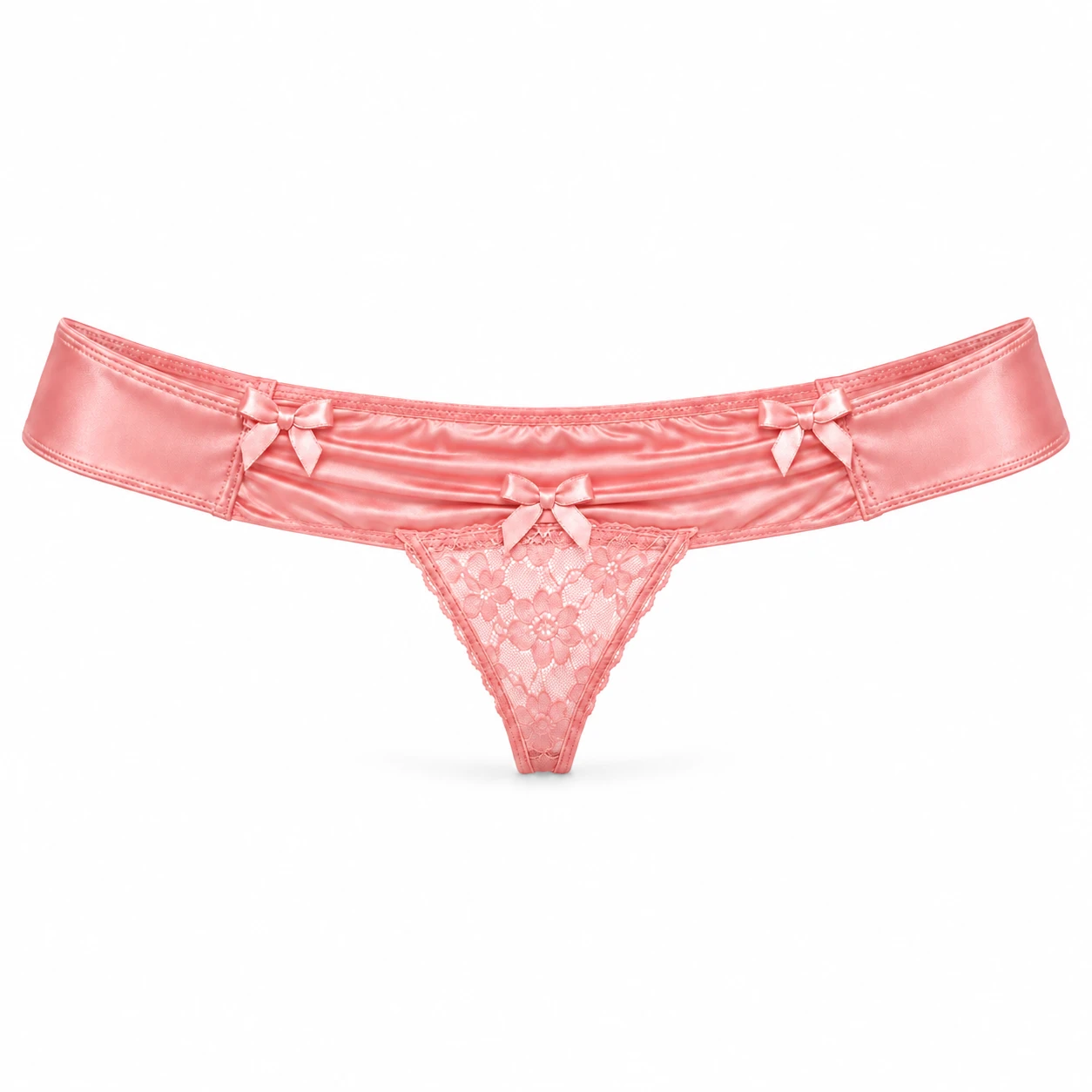 Axami V-4258  Hipster String mit verführerischer Ajourspitze und zarten Satinschleifen – raffinierte Dessous für aufregende Momente