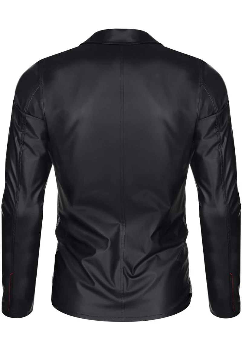 Herren Jacke mit Mesh und Wetlook Matieral