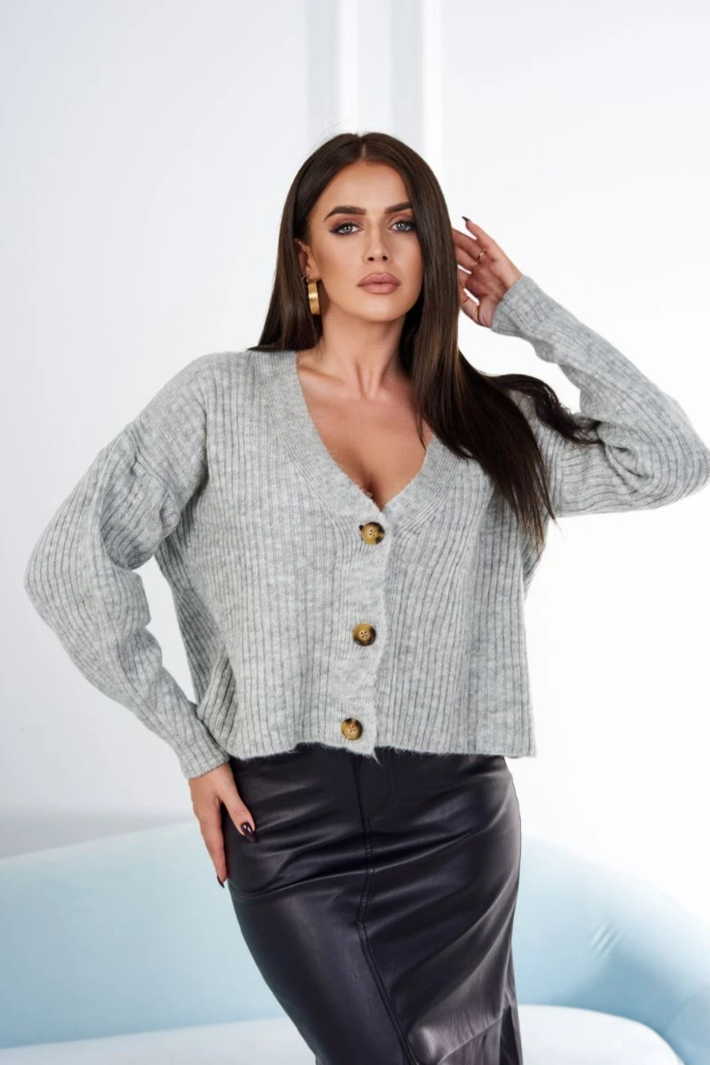 Loose Fit Damen V-Ausschnitt Pullover Wollpullover Strickpullover Cardigan Kurz Strickjacke Einfarbig Uni mit Knopfleiste Loose Fit Damen V-Ausschnitt Pullover Wollpullover Strickpullover Cardigan Kurz Strickjacke Einfarbig Uni mit Knopfleiste