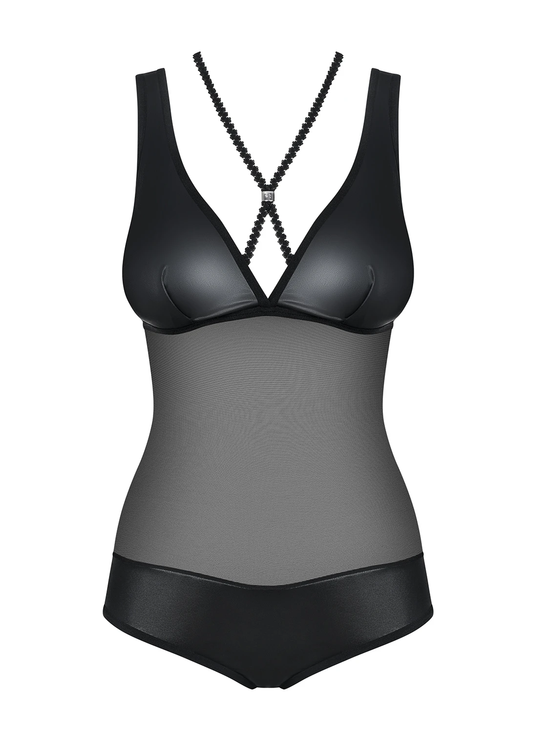 Wetlook Teddy mit transparentem Mesh