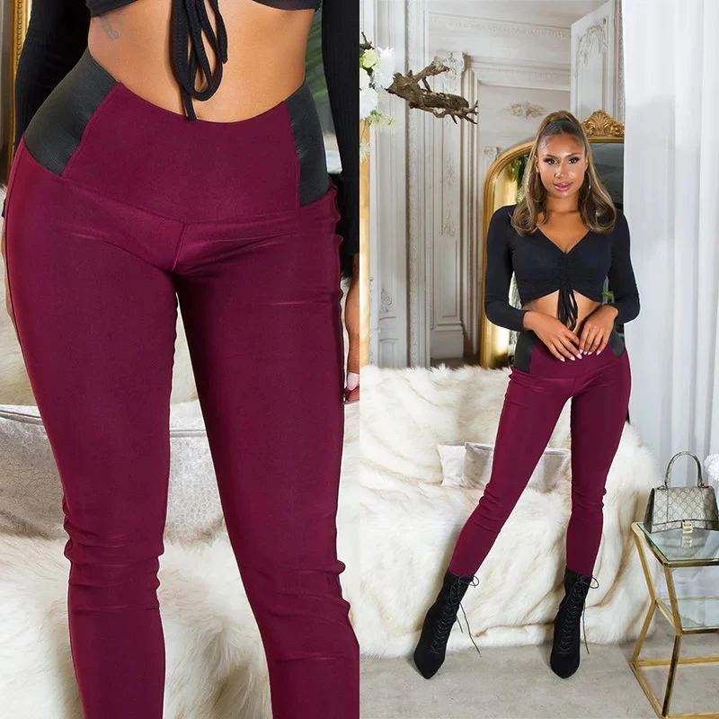Business High Waist Leggings mit Stretch-Detail Business High Waist Leggings mit Stretch-Detail