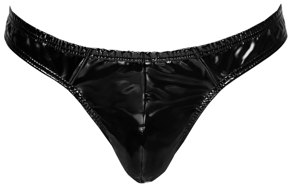 Black Level Lack Rio String, bi-elastischem Lack mit edlem Glanz, Gogo Bikinislip Reizwäsche