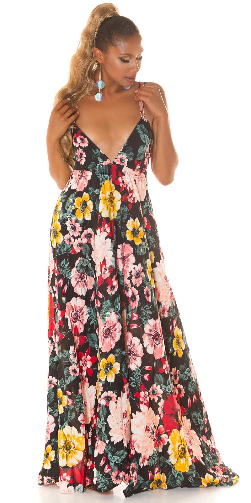 Sexy Maxikleid V-Neck & Rückenausschnitt Sexy Maxikleid V-Neck & Rückenausschnitt