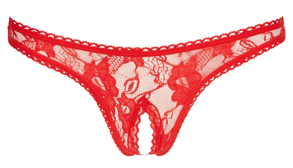 Cottelli LINGERIE Spitzen String rot Schritt erregend offen florale Spitze Cottelli LINGERIE Spitzen String rot Schritt erregend offen florale Spitze
