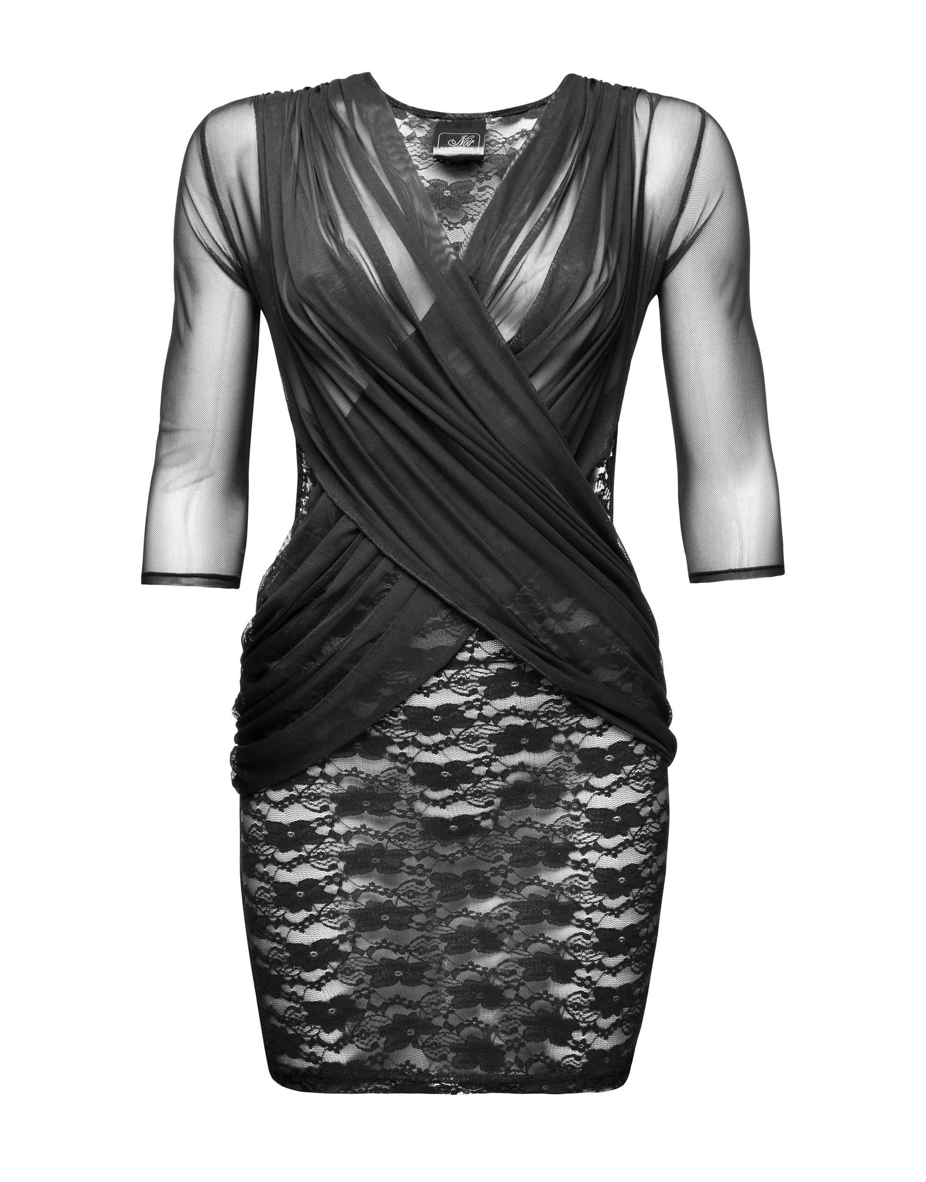 Schwarzes Minikleid F113B von Noir Handmade