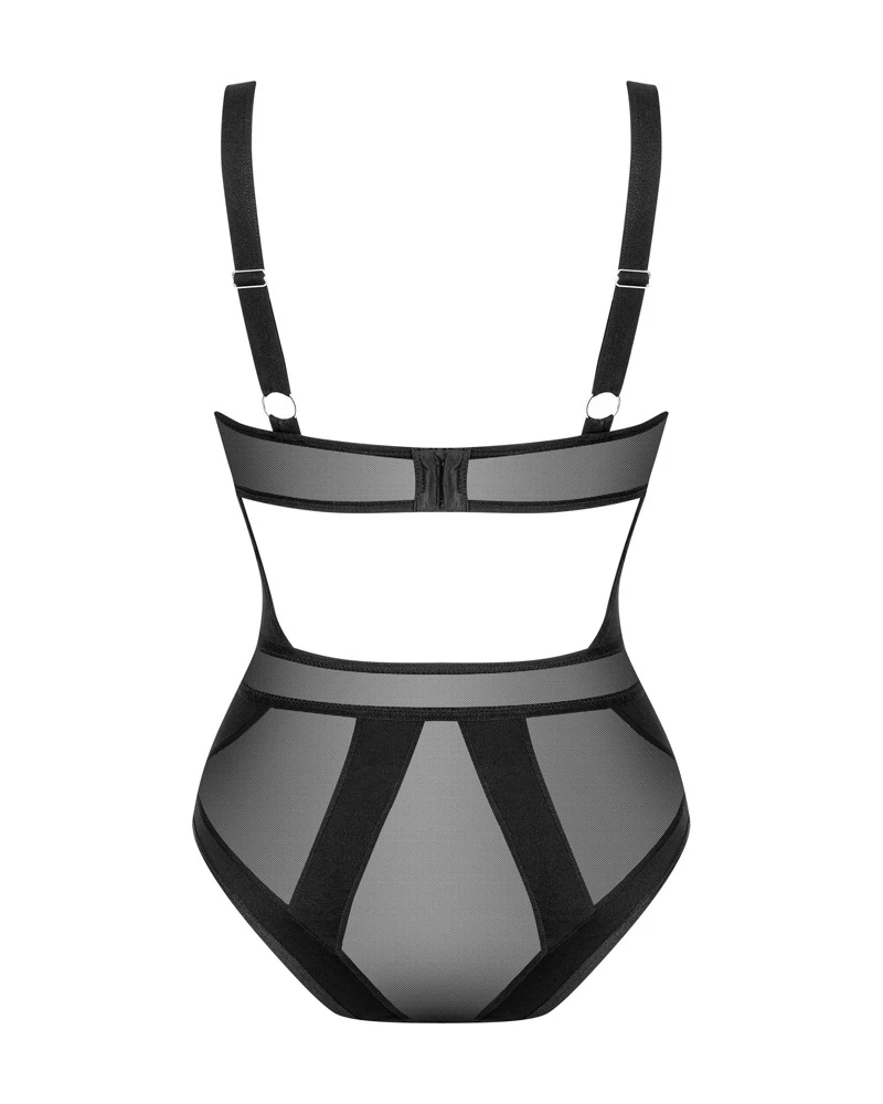 Obsessive schwarzer Body Chic Amoria mit kleinem Schmuckelement zwischen den Bügel-Cups. Klassischer Style im stilvollen Mix. Obsessive schwarzer Body Chic Amoria mit kleinem Schmuckelement zwischen den Bügel-Cups. Klassischer Style im stilvollen Mix.