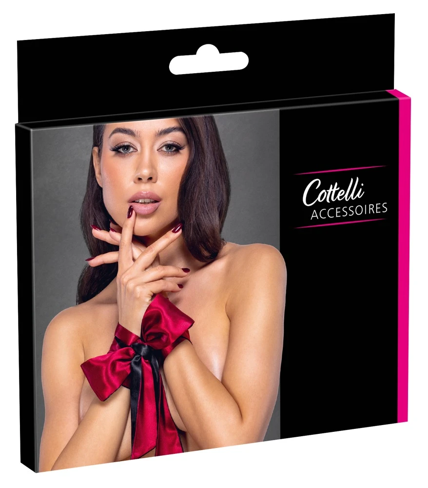 2-farbiger Bondage-Schal von Cottelli COSTUMES – Satin-Glanz trifft Raffinesse für stilvolle Lustspiele zu zweit.