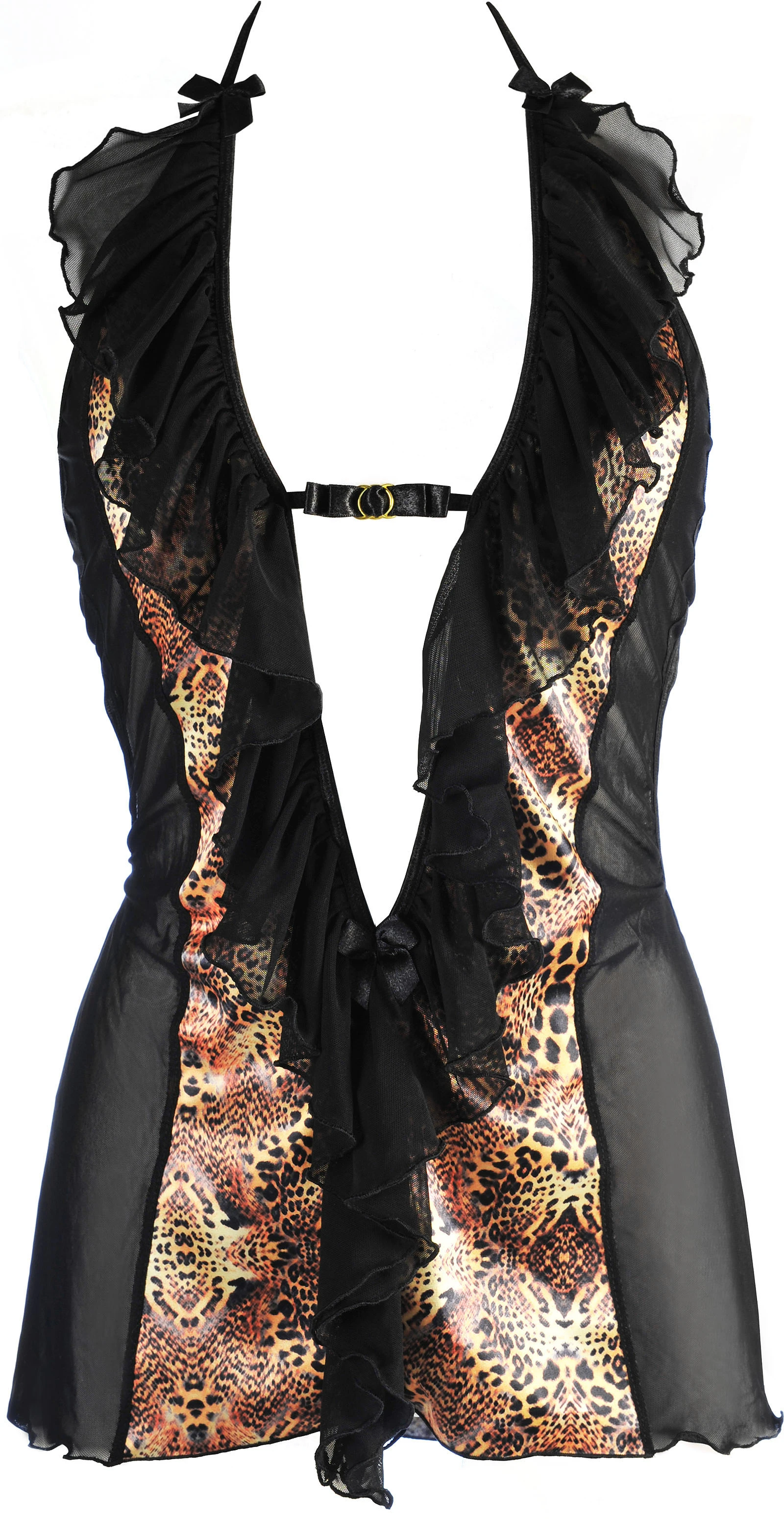 Axami Babydoll mit Tiermuster und weichem Tüll