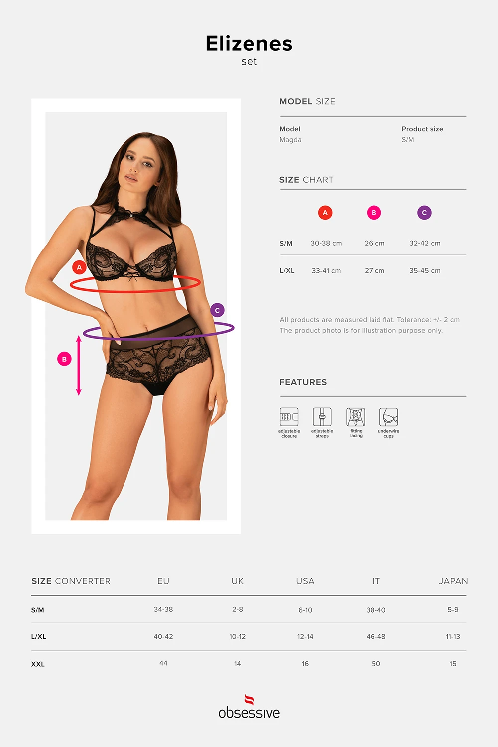 Verführerisches Dessous Set aus floraler Spitze