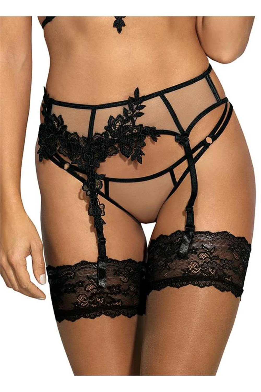 Axami schwarz Strumpfhaltergürtel-Strickmuster Axami schwarz Strumpfhaltergürtel-Strickmuster