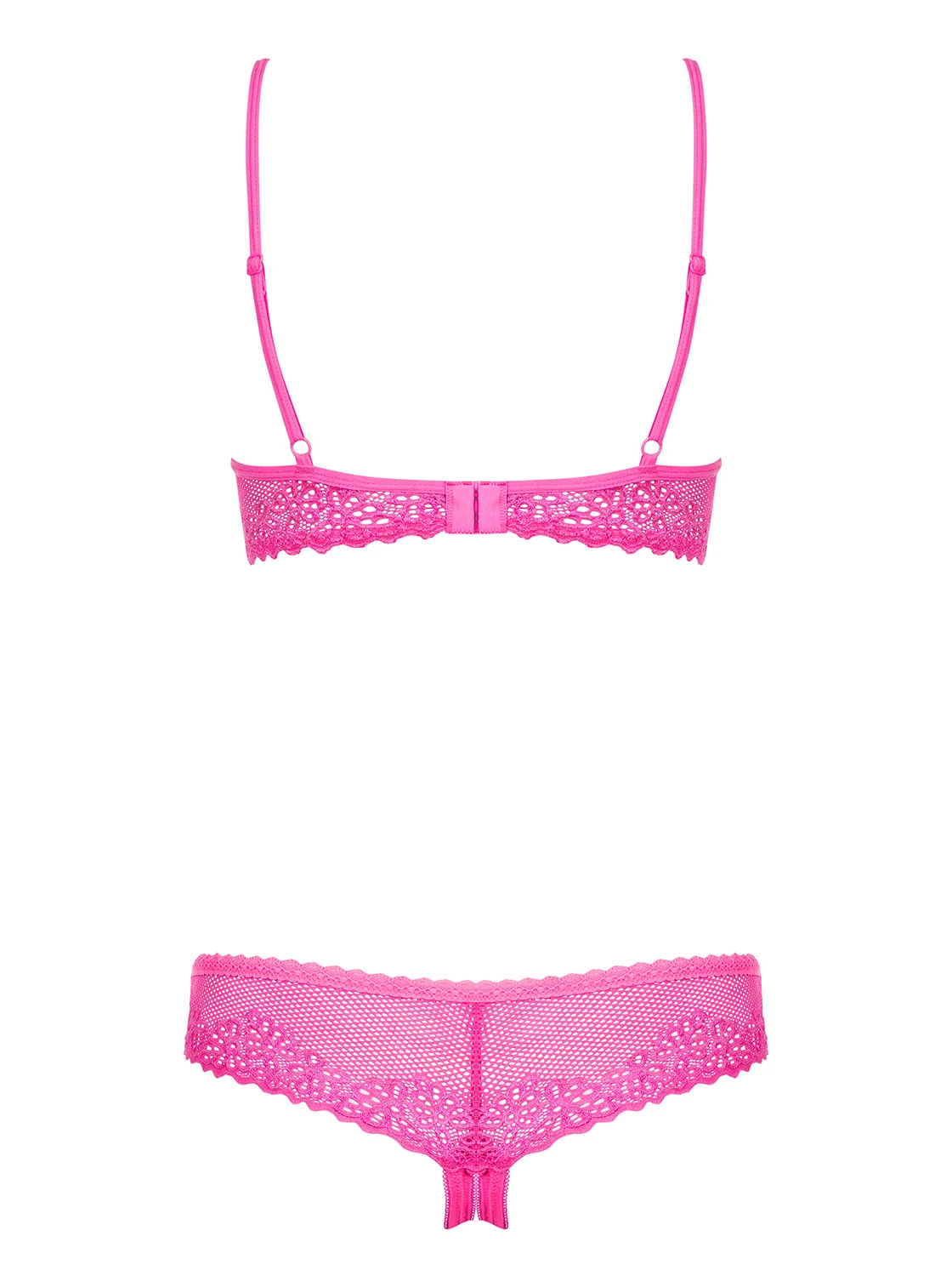 Dessous Set halboffener Bügel BH und ouvert String
