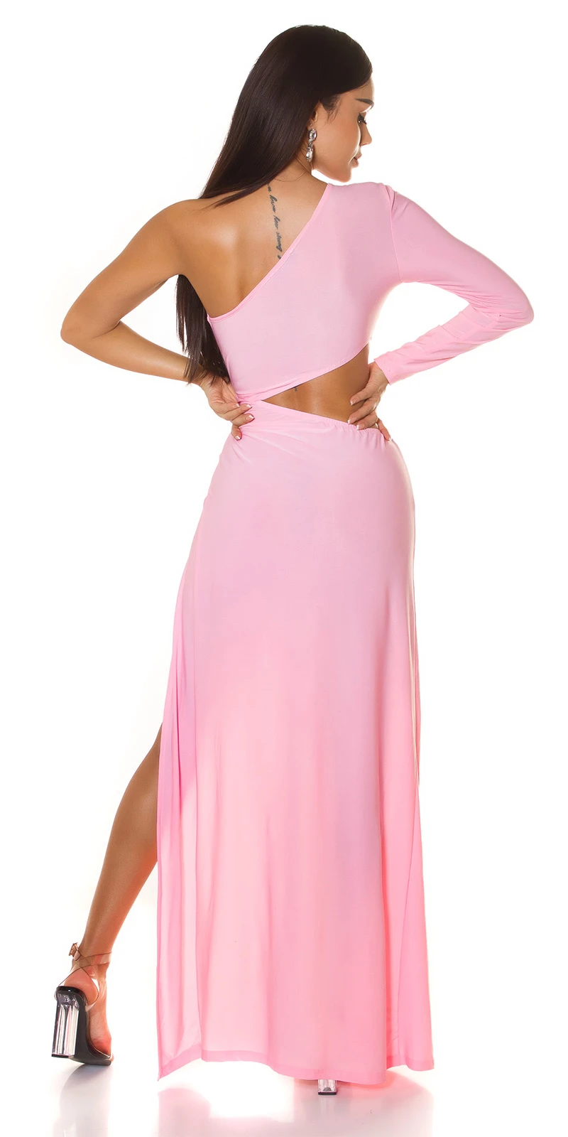 Hot One Shoulder Party Kleid mit Cutouts und Deko Strass Hot One Shoulder Party Kleid mit Cutouts und Deko Strass