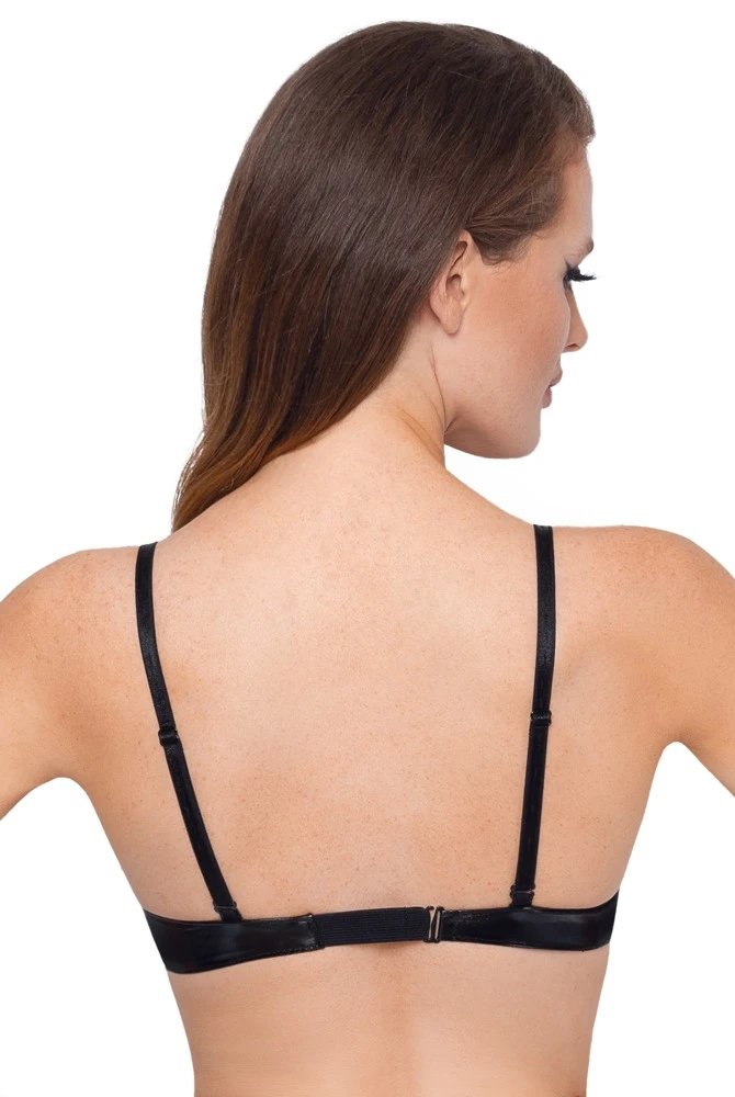 Bügel-BH von Black Level im schwarzen Lackglanz für ein aufregendes Dekolleté. Hinten mit Hakenverschluss.  Unverzichtbare Unterwäsche für jeden Lackfan! Bügel-BH von Black Level im schwarzen Lackglanz für ein aufregendes Dekolleté. Hinten mit Hakenverschluss.  Unverzichtbare Unterwäsche für jeden Lackfan!