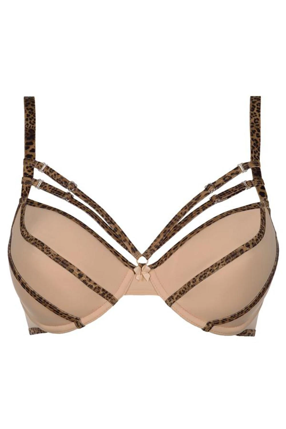 Axami PushUp BH räuberischen Panther-Muster mit verführerischen Ausschnitt Beige