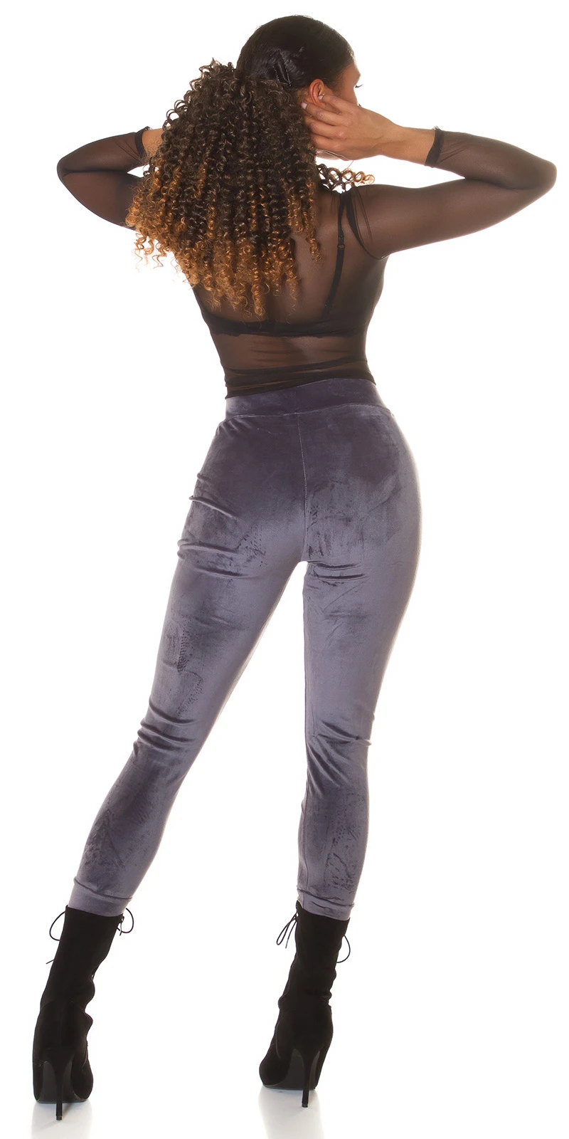 Sporty Samt Jogging High Waist Hose Sporty Samt Jogging High Waist Hose