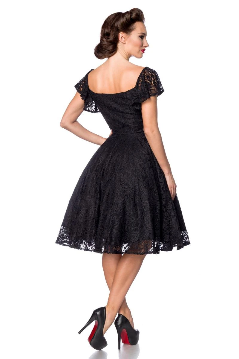 Vintage Cocktail-Spitzenkleid mit Herzausschnitt