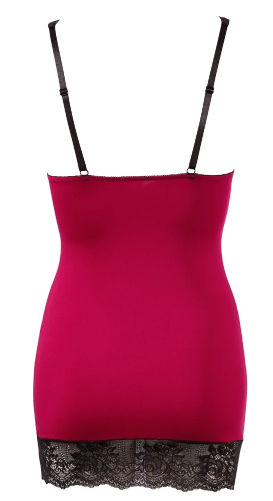 Cottelli LINGERIE Kleid Dessouskleid mit raffiniert Zierschrüng und Spitzeneinsätzen