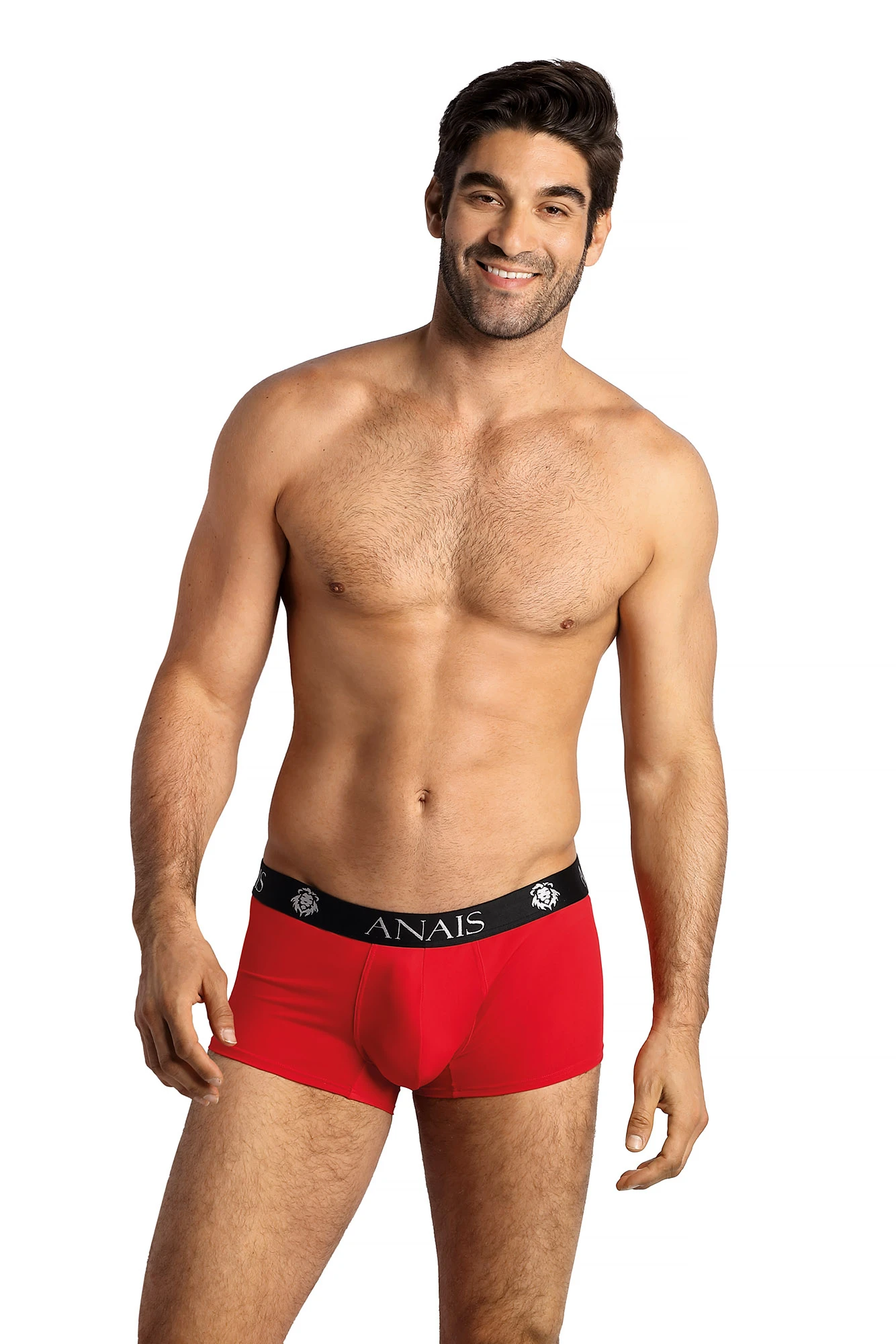 Herren Boxer Shorts 052490 rot. Hochelastischer Jersey-Stoff, blickdicht und breiter Gummibund mit stylischem Aufdruck für besten Komfort!