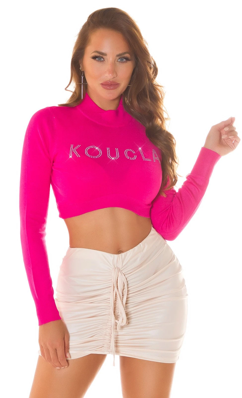 Crop Pullover mit langen Ärmeln Crop Pullover mit langen Ärmeln