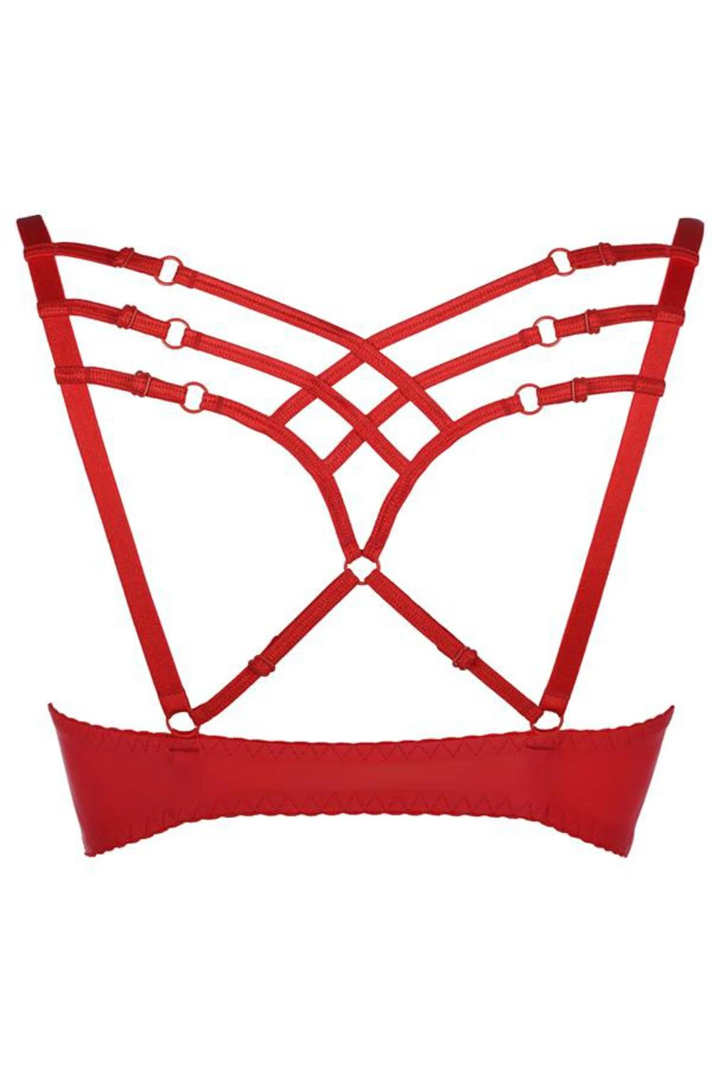 Axami rot PushUp-BH Rückseite aus dünnen flexiblen Streifen und Riemen Axami rot PushUp-BH Rückseite aus dünnen flexiblen Streifen und Riemen