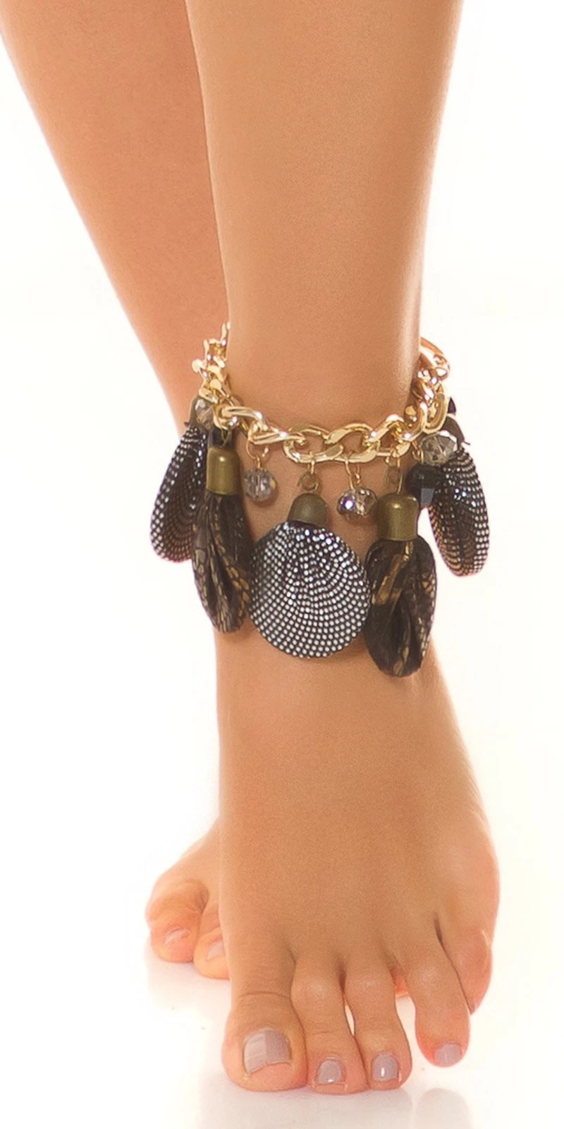Trendy Fußkette Beinkette im Festival Style mit Perlen Trendy Fußkette Beinkette im Festival Style mit Perlen