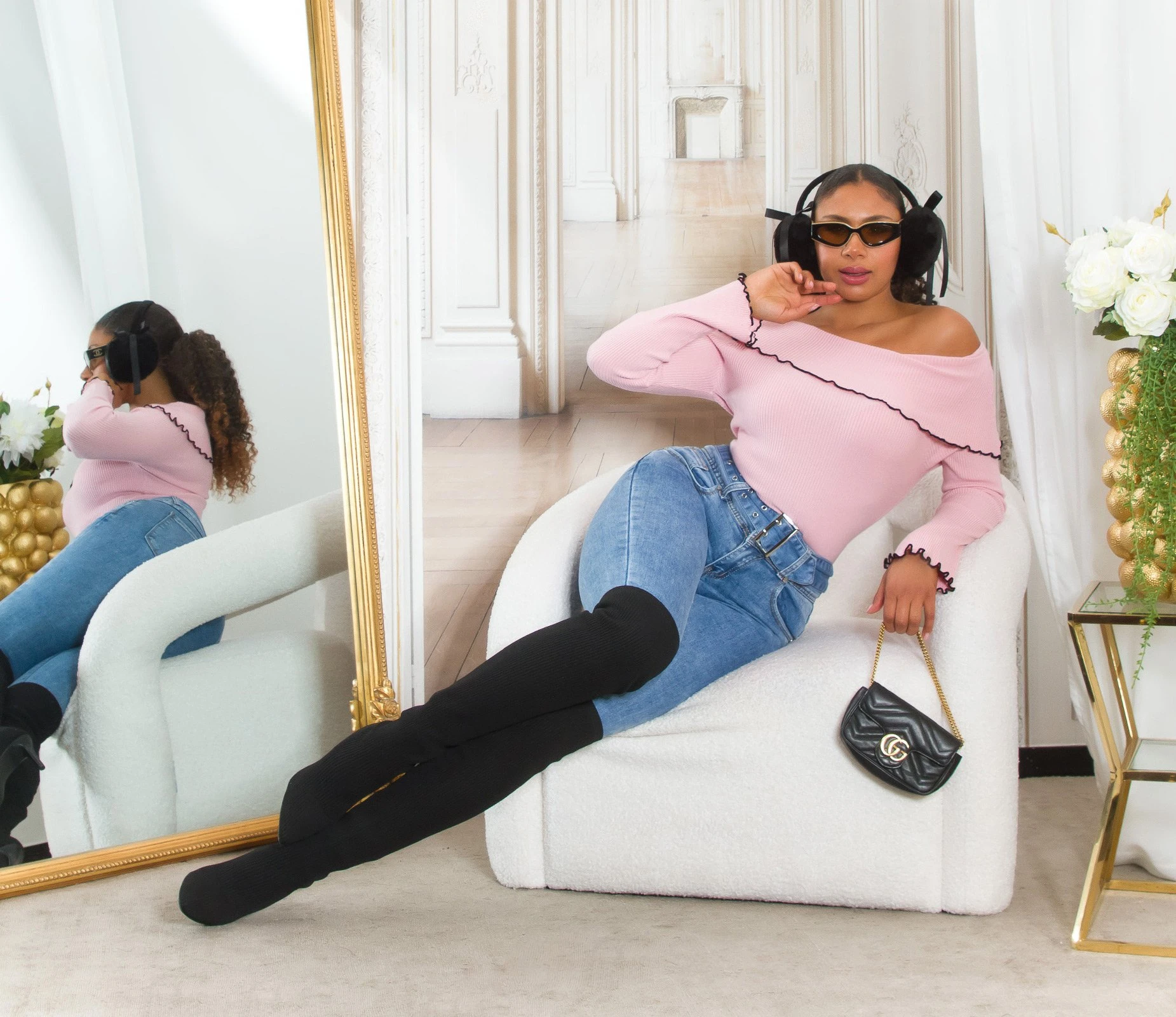 Uni Highwaist Skinny Jeans mit Schnallen-Detail, Dein perfekter Look für den modernen Alltag Uni Highwaist Skinny Jeans mit Schnallen-Detail, Dein perfekter Look für den modernen Alltag