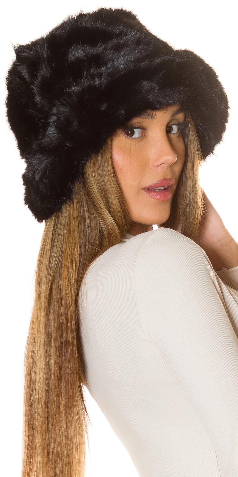 Musthave Kunstfell Mütze Wintermütze Gefüttert Hut Winterhut mit Krempe und Satin-Innenfutter, Größe regulierbar Musthave Kunstfell Mütze Wintermütze Gefüttert Hut Winterhut mit Krempe und Satin-Innenfutter, Größe regulierbar