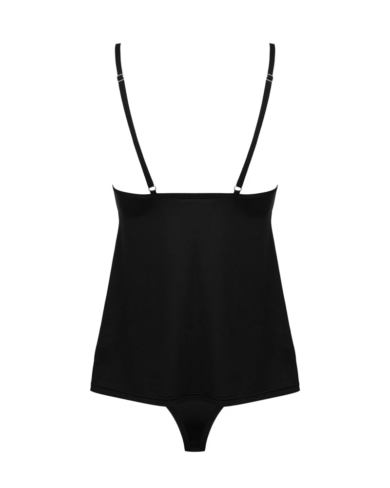 Obsessive das perfekte Set für zarte Momente. Top und Panties im Set mit transparenten Stickereien an der Brust.