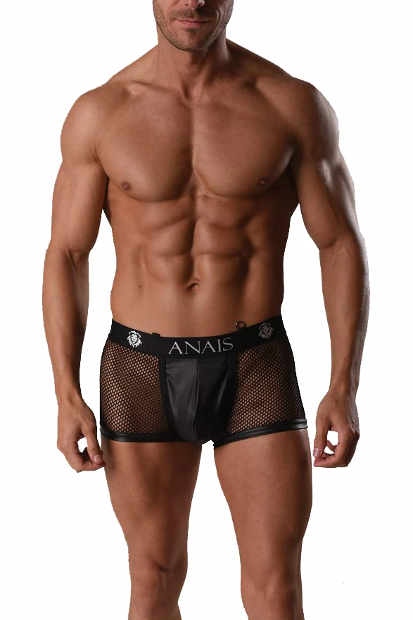 Herren Netz Boxer Shorts 055004 Stylische Herren Boxer Shorts aus hochelastischem Netzmaterial- perfekt für jeden Anlass mit Gummibund & Metallringen!