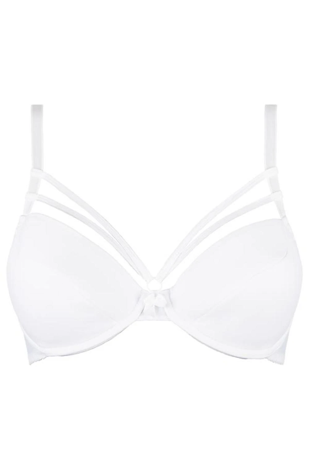 Axami weißer PushUp-BH verführt durch eine Ausschmückung am Ausschnitt mit Bänder Axami weißer PushUp-BH verführt durch eine Ausschmückung am Ausschnitt mit Bänder