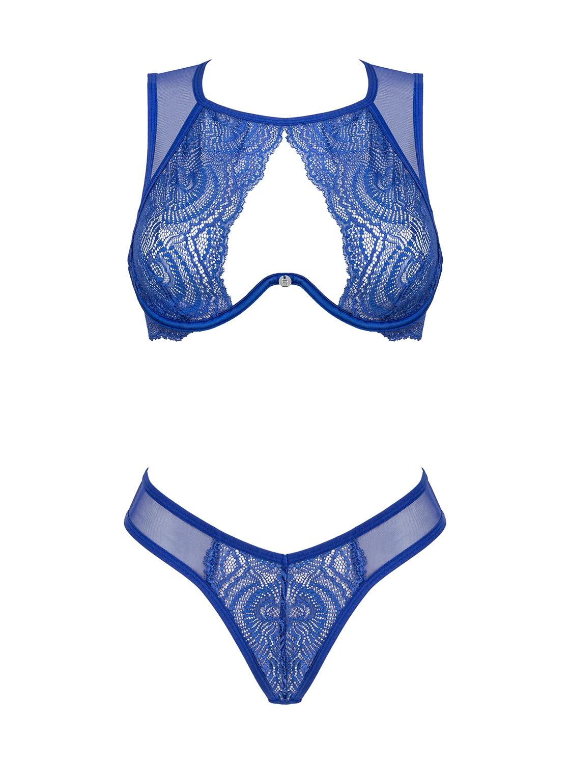 Transparentes Dessous Set mit Spitzen-Elementen von Obsessive