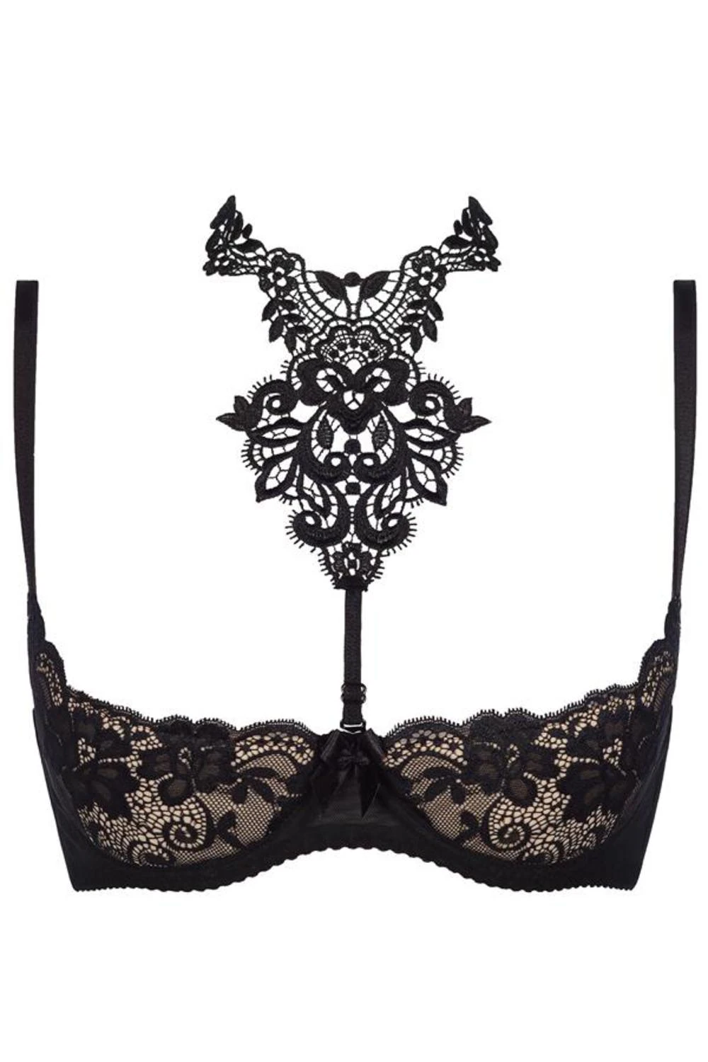 Axami schwarzer Hebe BH Bügel mit sinnlicher Spitze dazu Spitzen-Deko am Ausschnitt Axami schwarzer Hebe BH Bügel mit sinnlicher Spitze dazu Spitzen-Deko am Ausschnitt