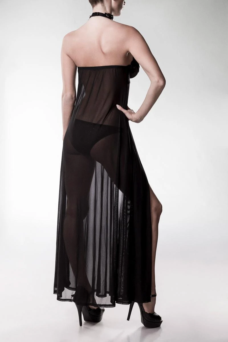 Langes transparentes Negligee von Grey Velvet