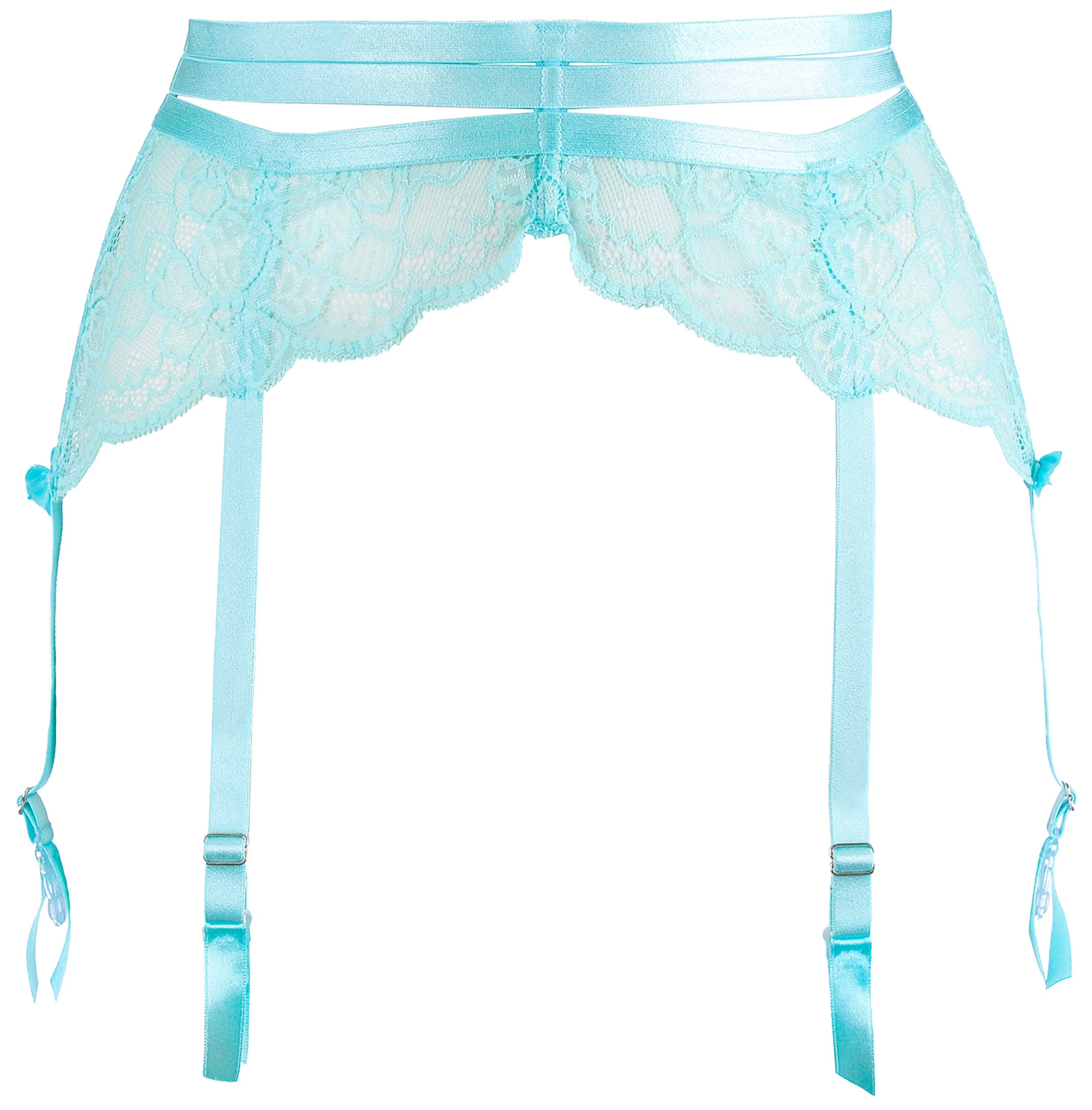 Axami Strapshalter, Strumpfgürtel mit filigraner Spitze mit transparentem Tüll, Blumenmotiv und Riemchen Axami Strapshalter, Strumpfgürtel mit filigraner Spitze mit transparentem Tüll, Blumenmotiv und Riemchen