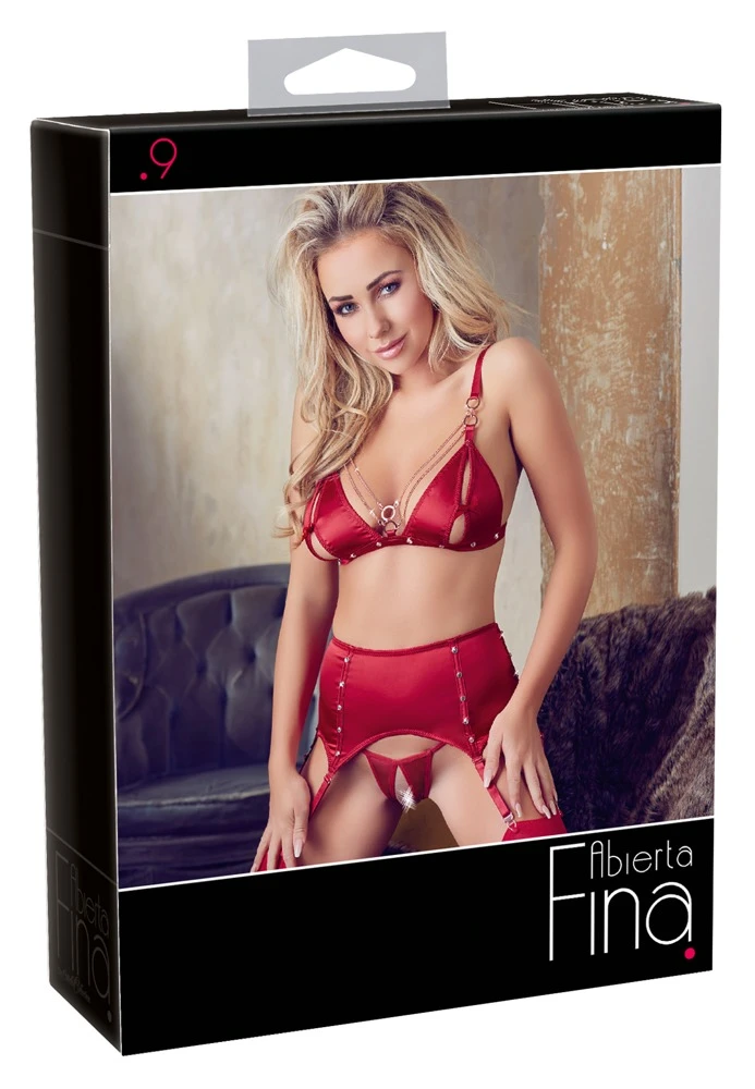 Abierta Fina BH, Strapsgurt und String ouvert