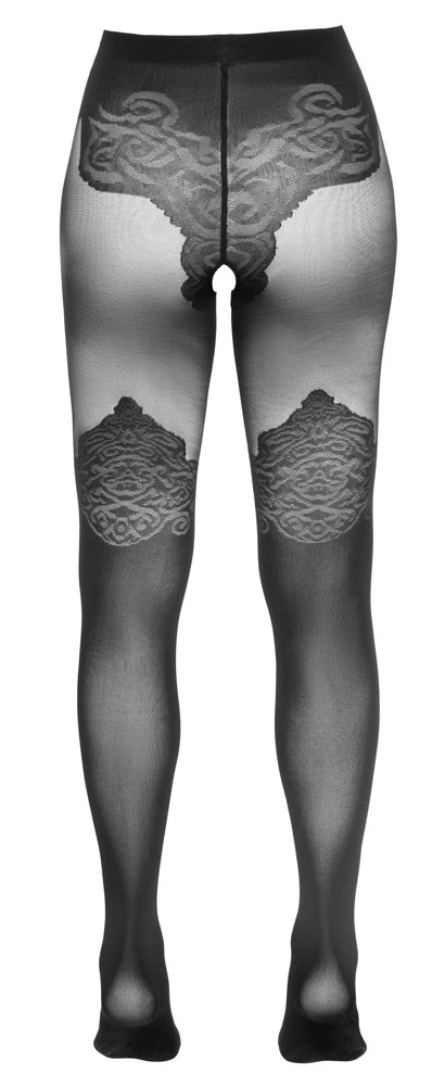 Cottelli raffinierte Overknee-Strumpfhose mit offenem Schritt und Öko-Tex Zertifizierung