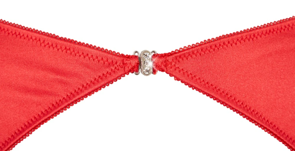 Cottelli LINGERIE Bügel Peek a Boo-Hebe-BH und String mit Strapsgurt in sinnlich rot Cottelli LINGERIE Bügel Peek a Boo-Hebe-BH und String mit Strapsgurt in sinnlich rot