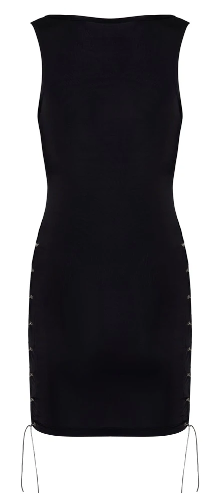 Cottelli PARTY Mini Kleid mit edlem Glanz variabele Schnürung am V-Ausschnitt und Rockteil Cottelli PARTY Mini Kleid mit edlem Glanz variabele Schnürung am V-Ausschnitt und Rockteil