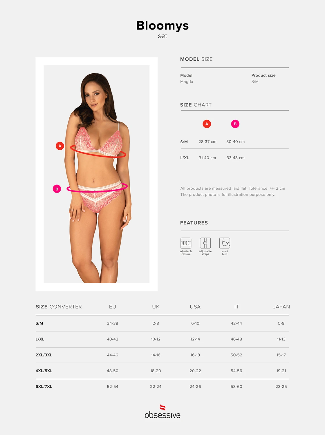 Dessous Set weich aus zarter floraler Spitze von Obsessive