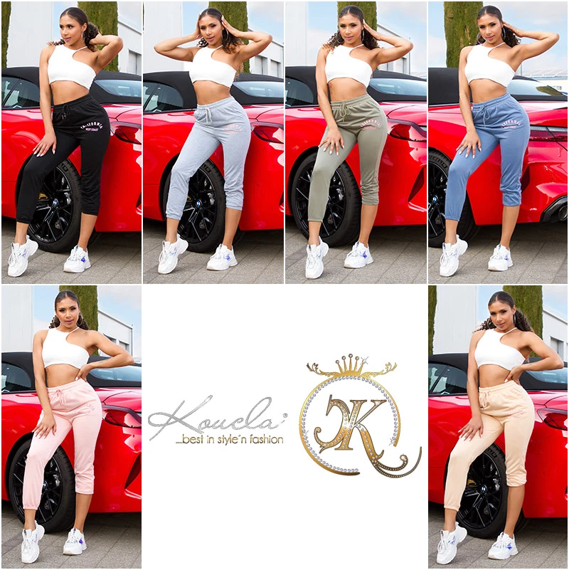 Uni Sport Jogging Hose im High Waist-Style Uni Sport Jogging Hose im High Waist-Style
